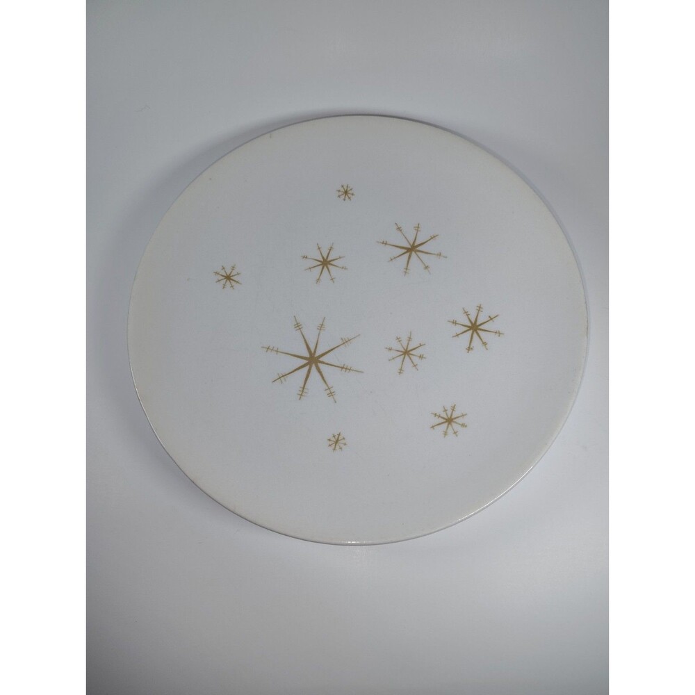 Vtg Star Glow By Royal China Ironstone Plate Starburst '50s '60s Dinner Atomic